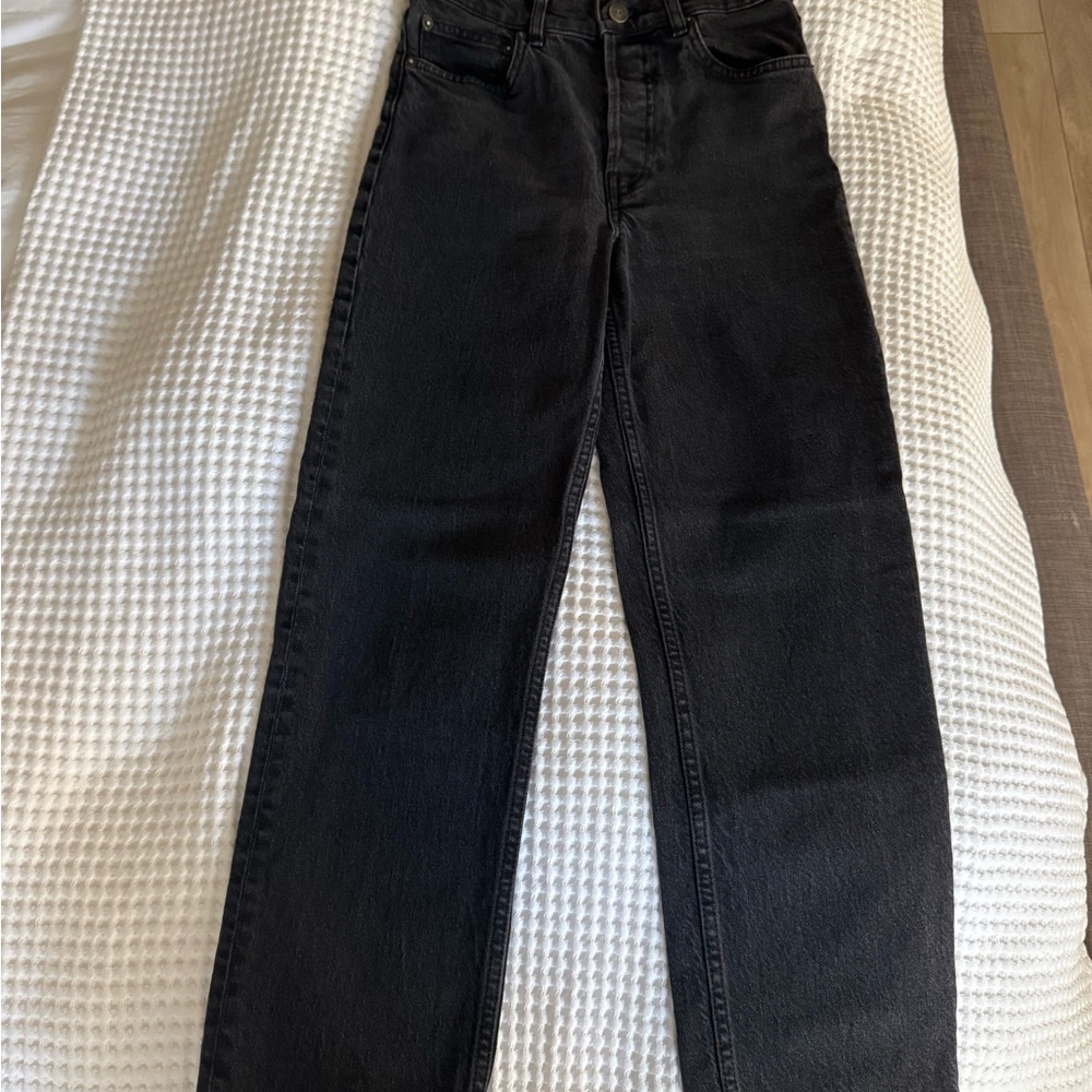 Reformation Women's Black Straight Leg Jeans